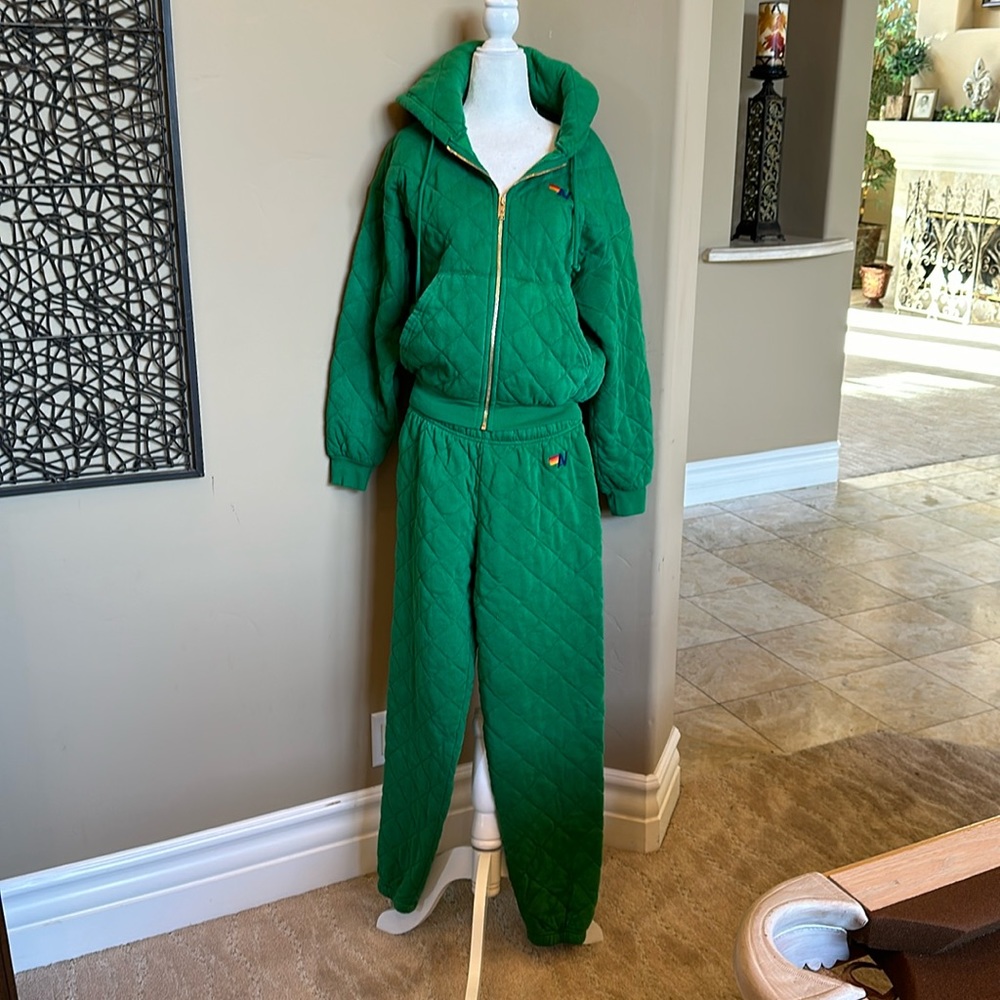 Aviation nation quilted tracksuit NWT